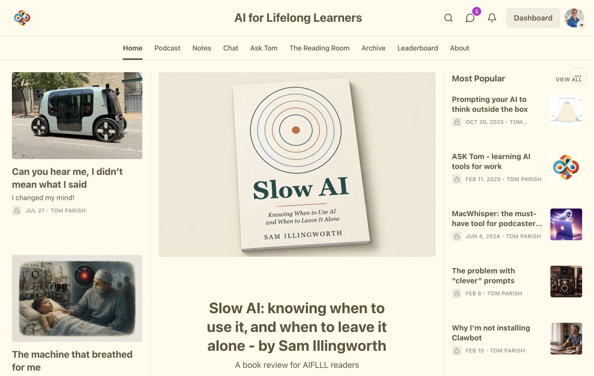 The AI for Lifelong Learners publication homepage